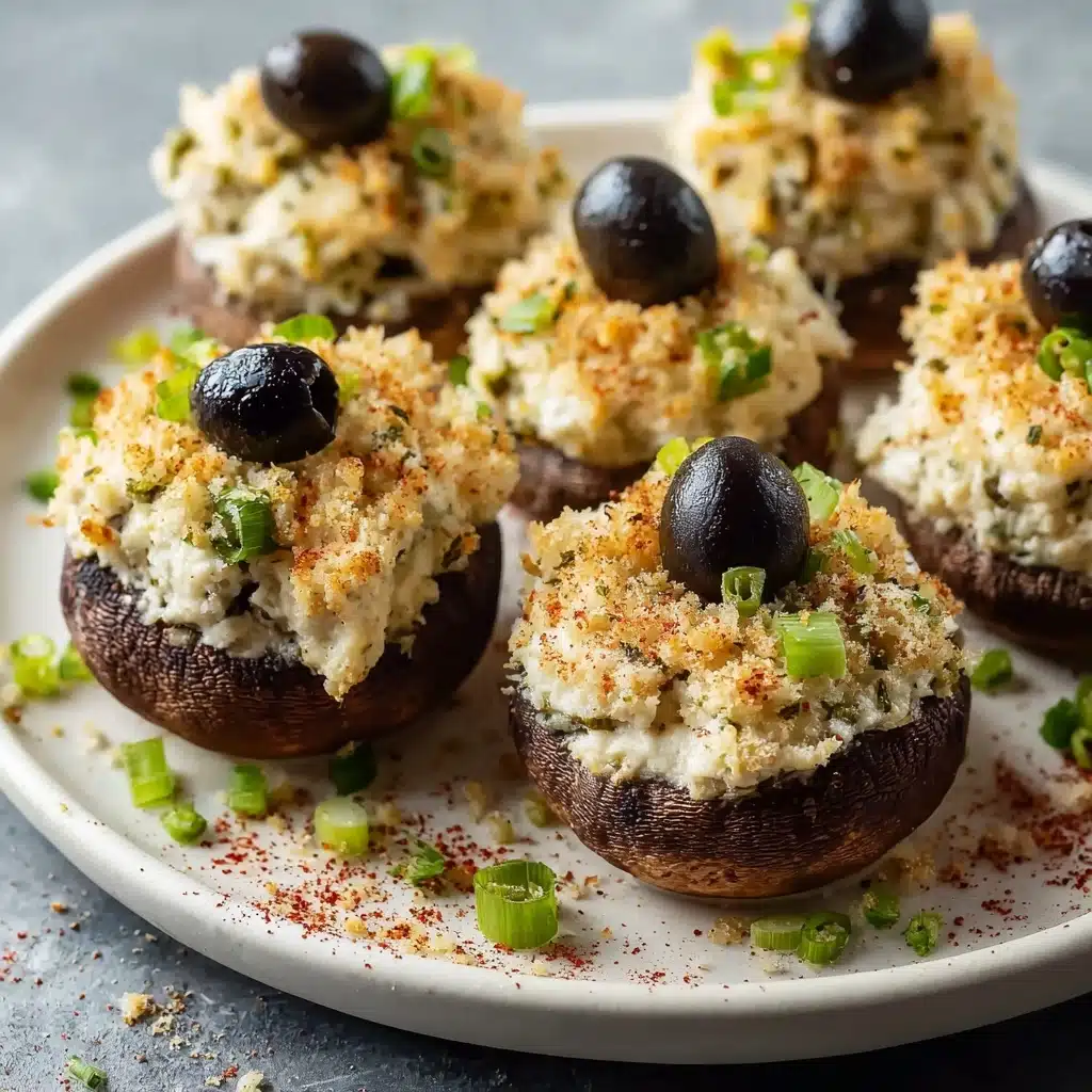 Spooky Stuffed Mushroom Eyeballs Recipe for Halloween Recipe - Recipe Image