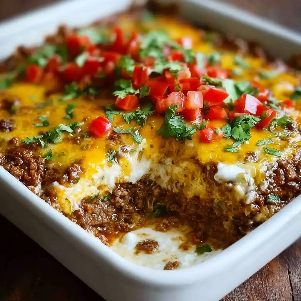 Once fully combined, transfer the mixture to the prepared baking dish, spreading it evenly Recipe - Recipe Image