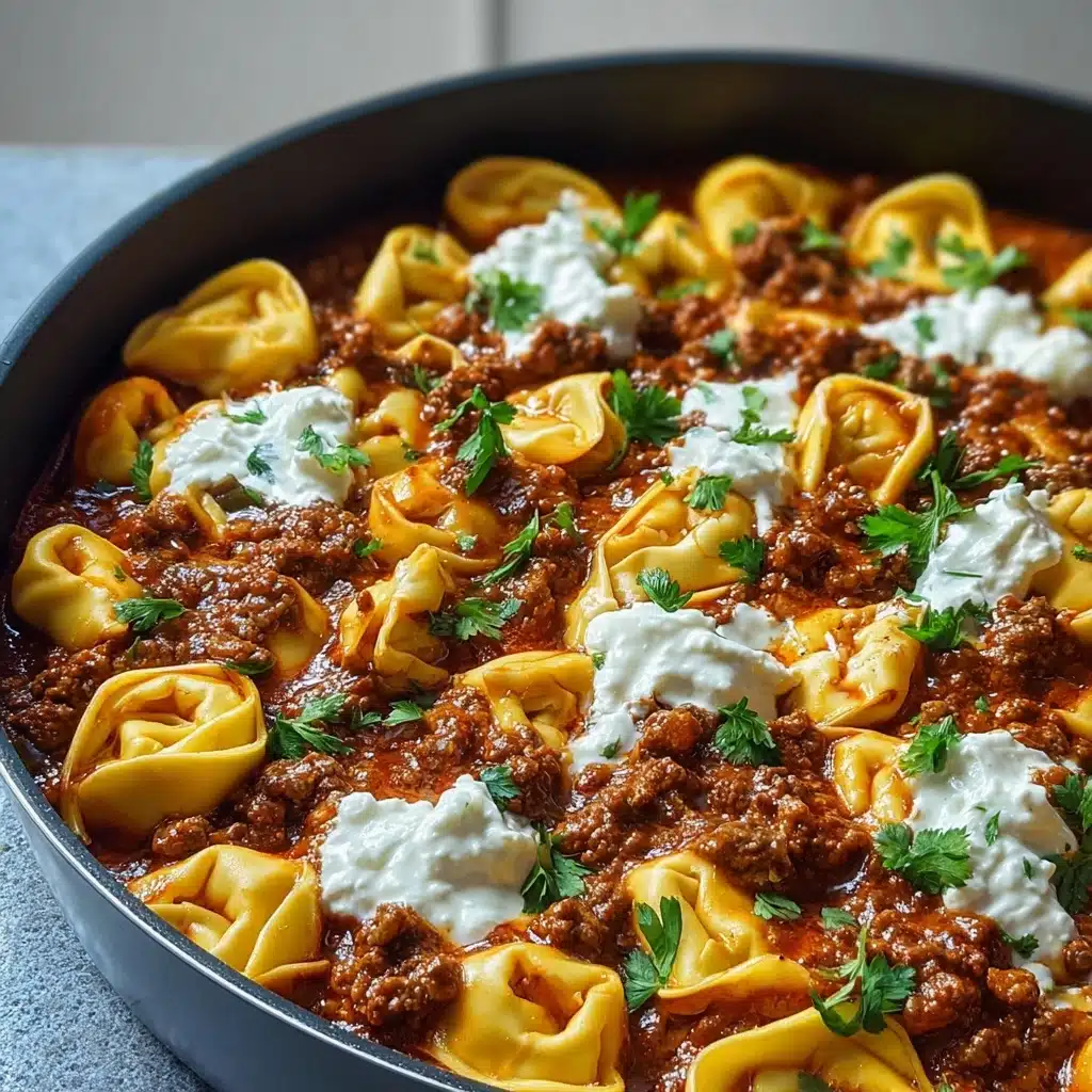 Cheesy Beef Enchilada Tortellini Recipe - Recipe Image