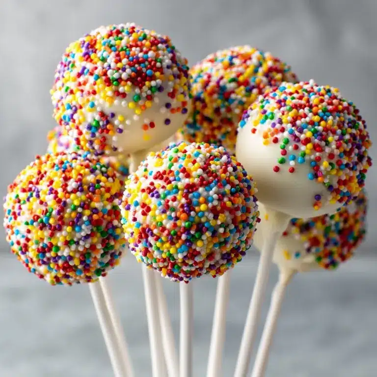 Rainbow Sprinkle Cake Pops Recipe