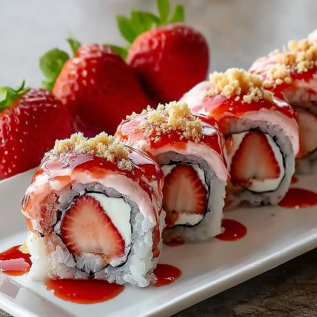 Strawberry Shortcake Sushi Roll Dessert Recipe - Recipe Image