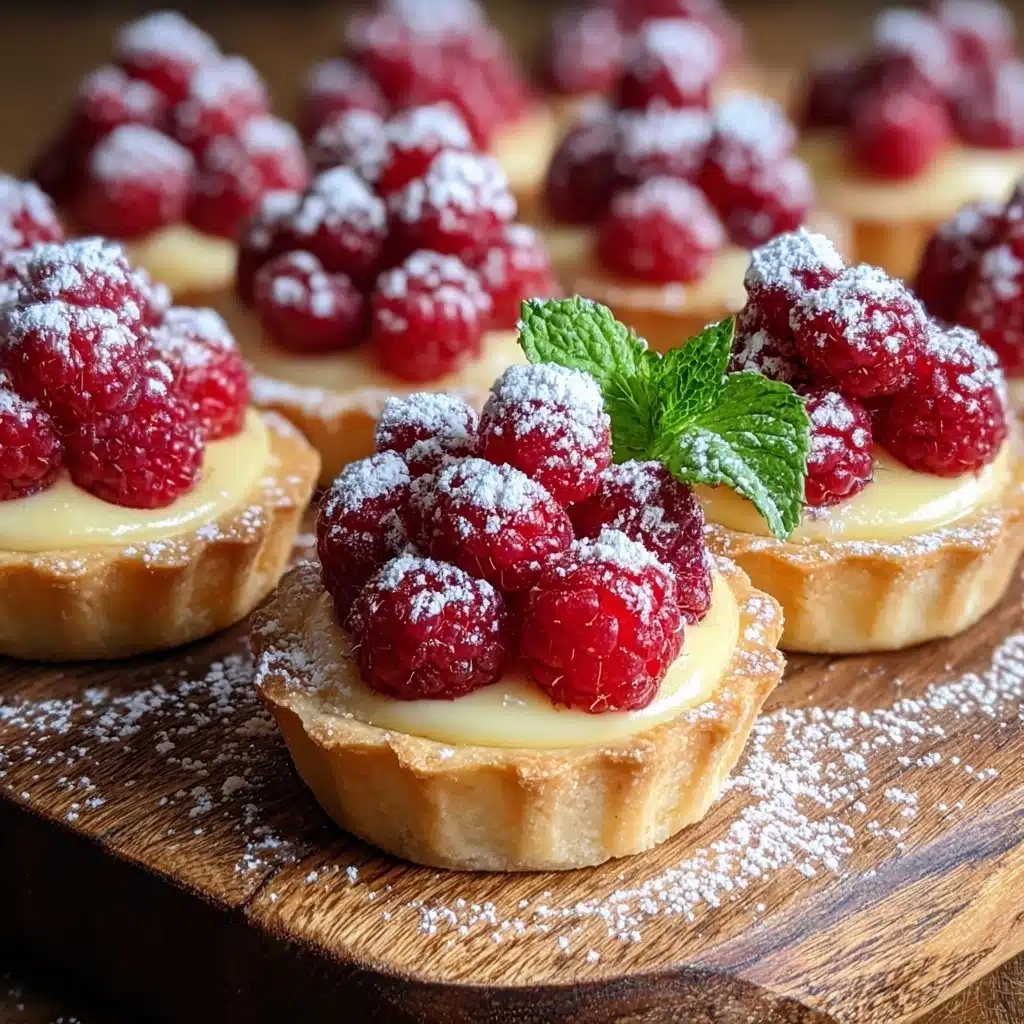 Vanilla Cream Tarts with Fresh Raspberries Delight Recipe - Recipe Image
