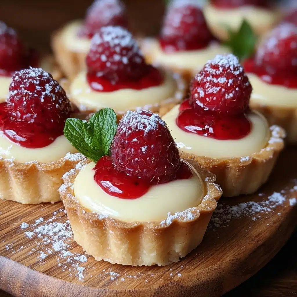 Vanilla Cream Tarts with Fresh Raspberries Delight Recipe - Recipe Image