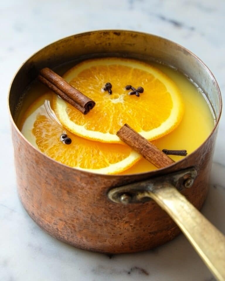 Warm Mulled Orange Juice with Cinnamon and Cloves Recipe