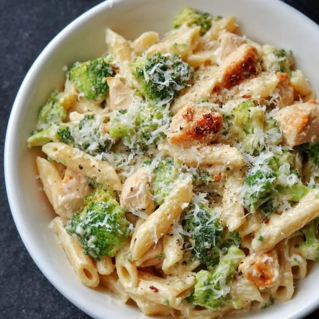 Chicken and Broccoli Penne Alfredo Recipe - Recipe Image