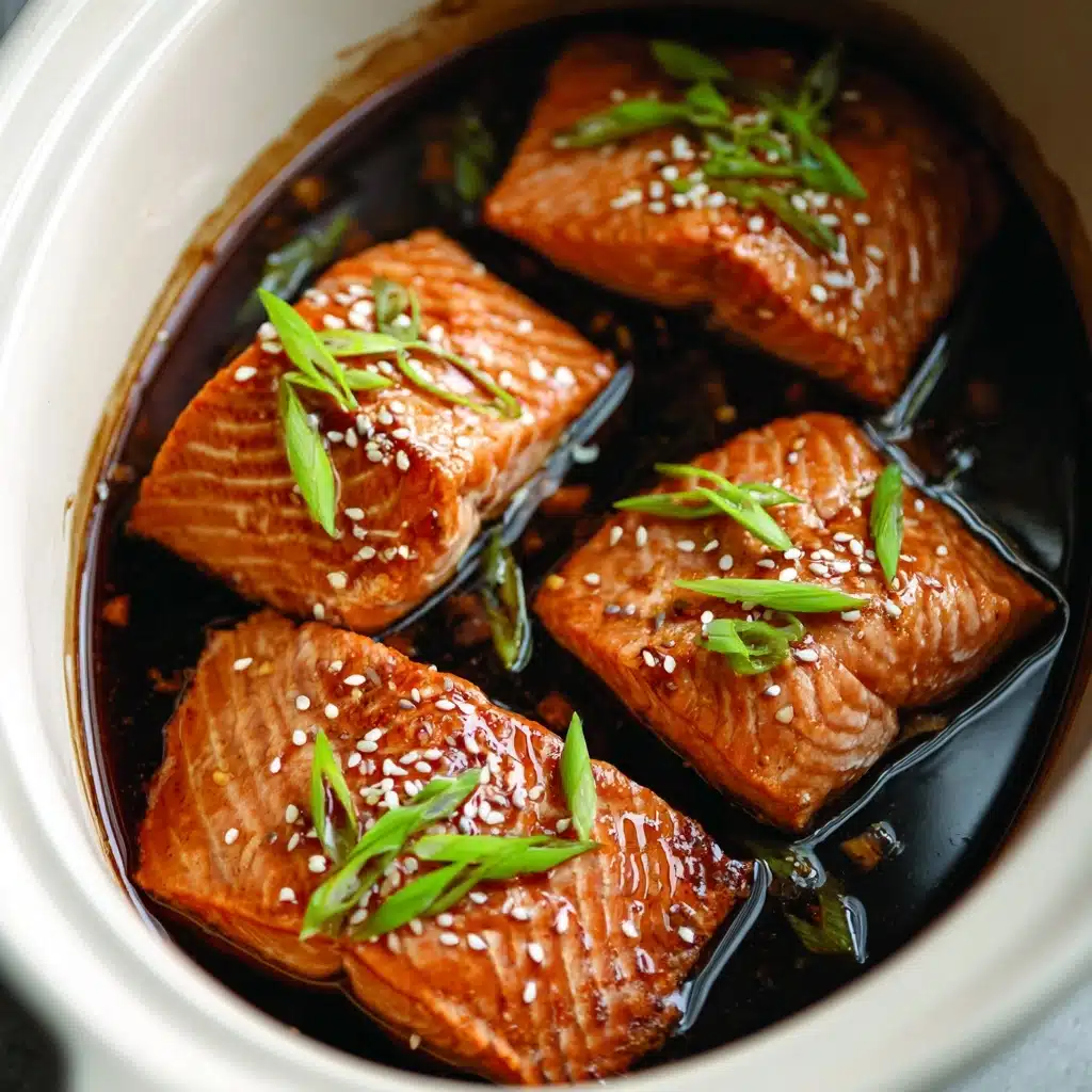 Slow Cooker Honey Garlic Glazed Salmon Recipe - Recipe Image