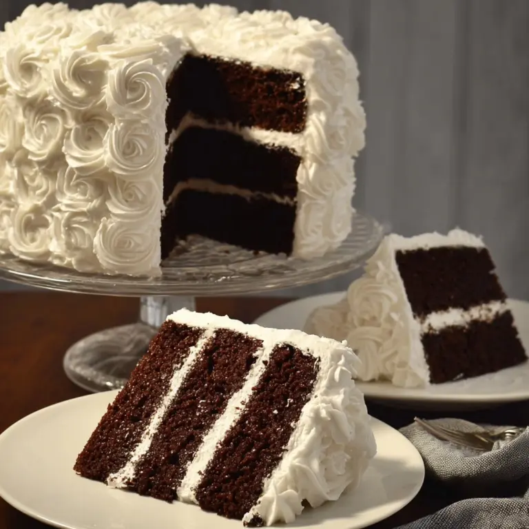 Devil’s Food Cake with Heavenly Marshmallow Icing Recipe
