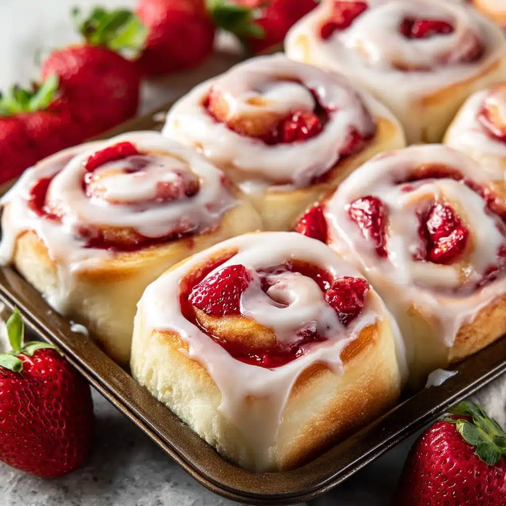 Strawberry Cheesecake Cinnabon Rolls Recipe - Recipe Image