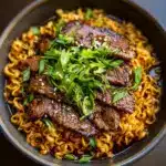 Garlic Butter Steak Lightning Noodles Recipe