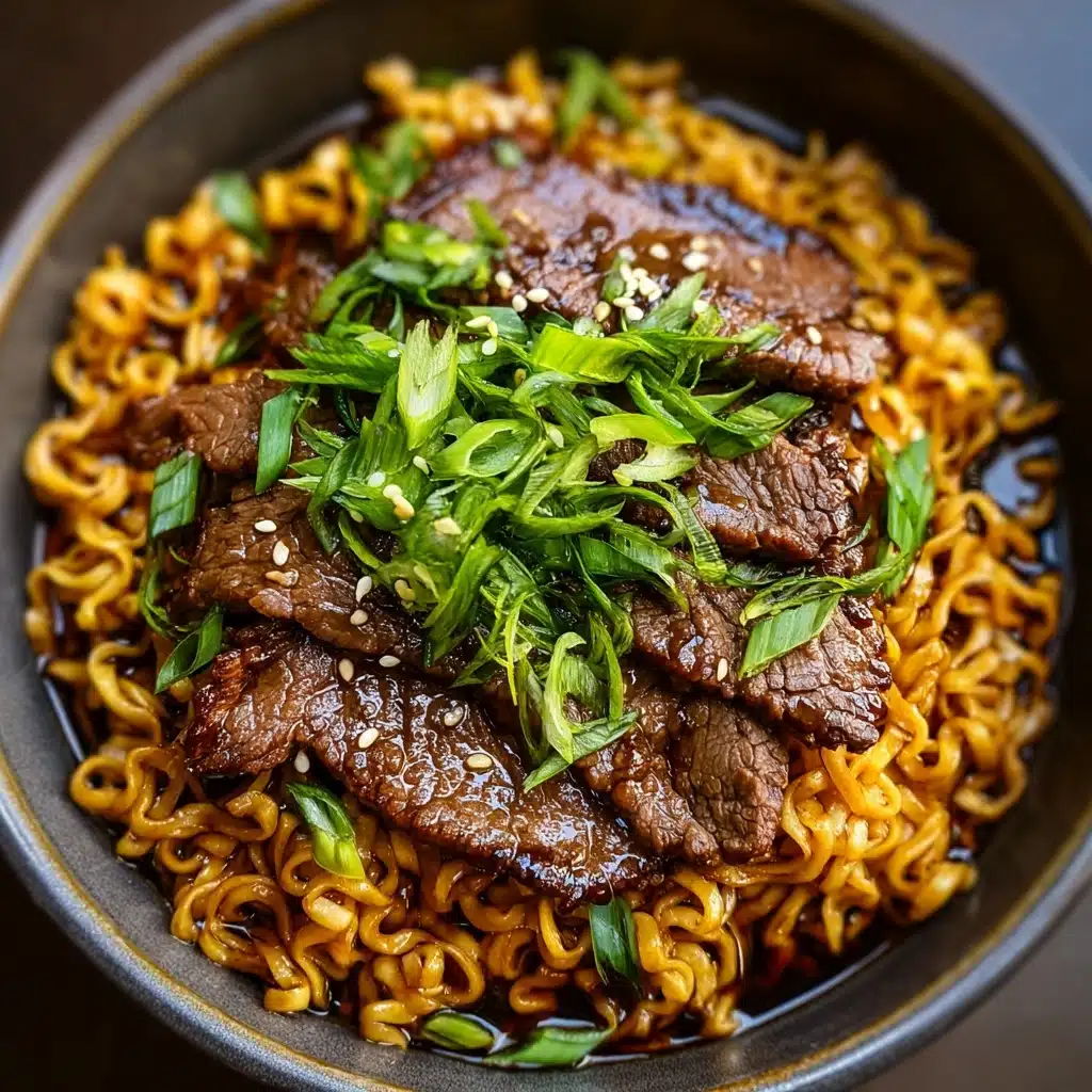Garlic Butter Steak Lightning Noodles Recipe