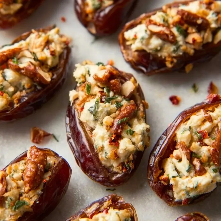 Air Fryer Brie Stuffed Dates Recipe