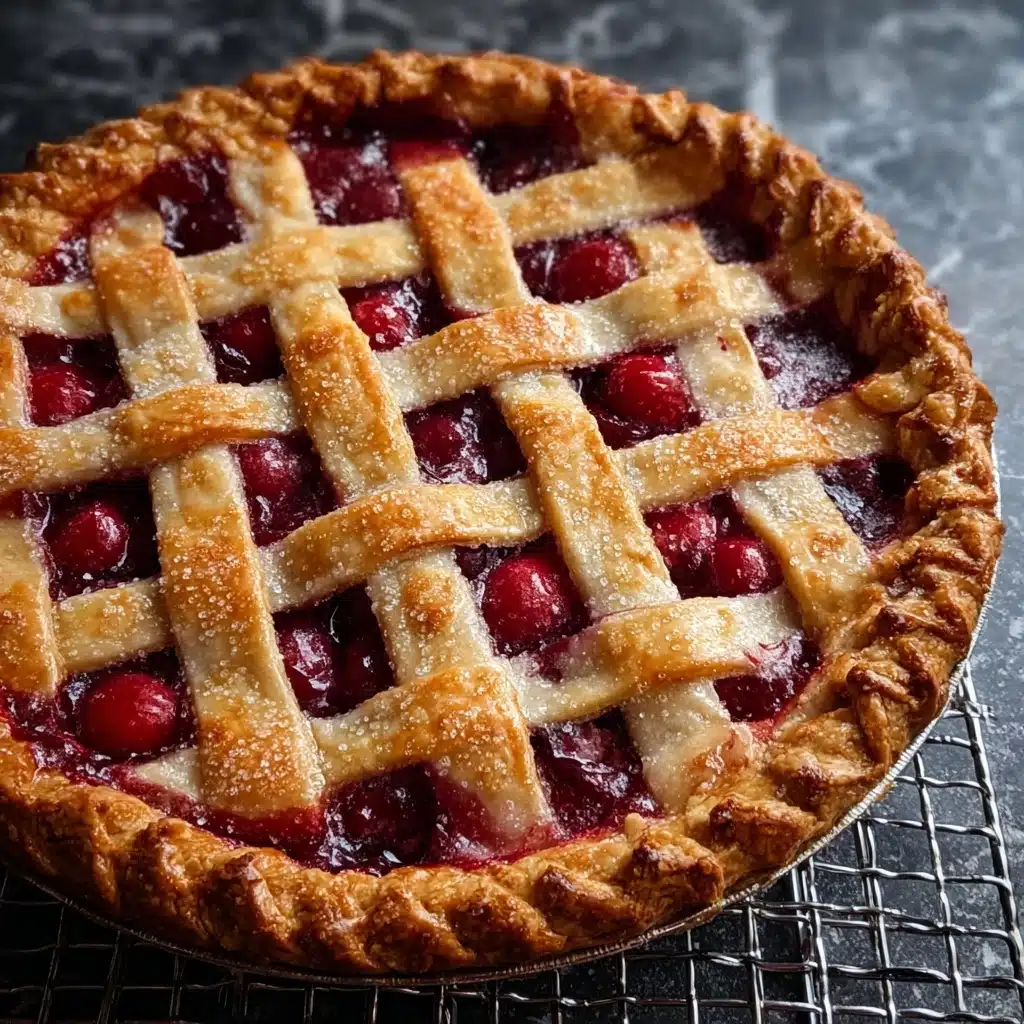 Baked Fresh Cherry Pie Recipe - Recipe Image