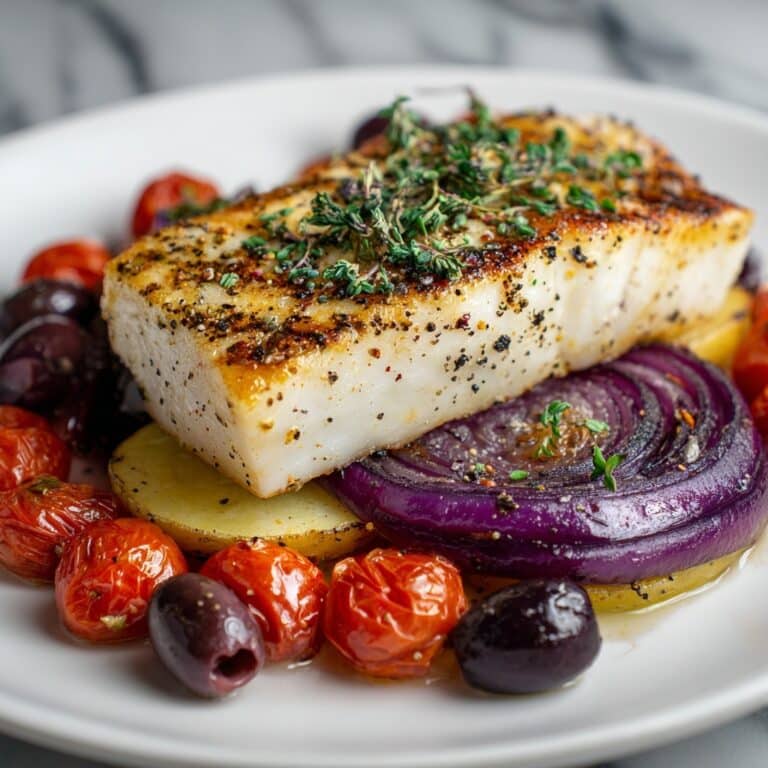 Mediterranean Baked Cod with Tomatoes and Olives Recipe