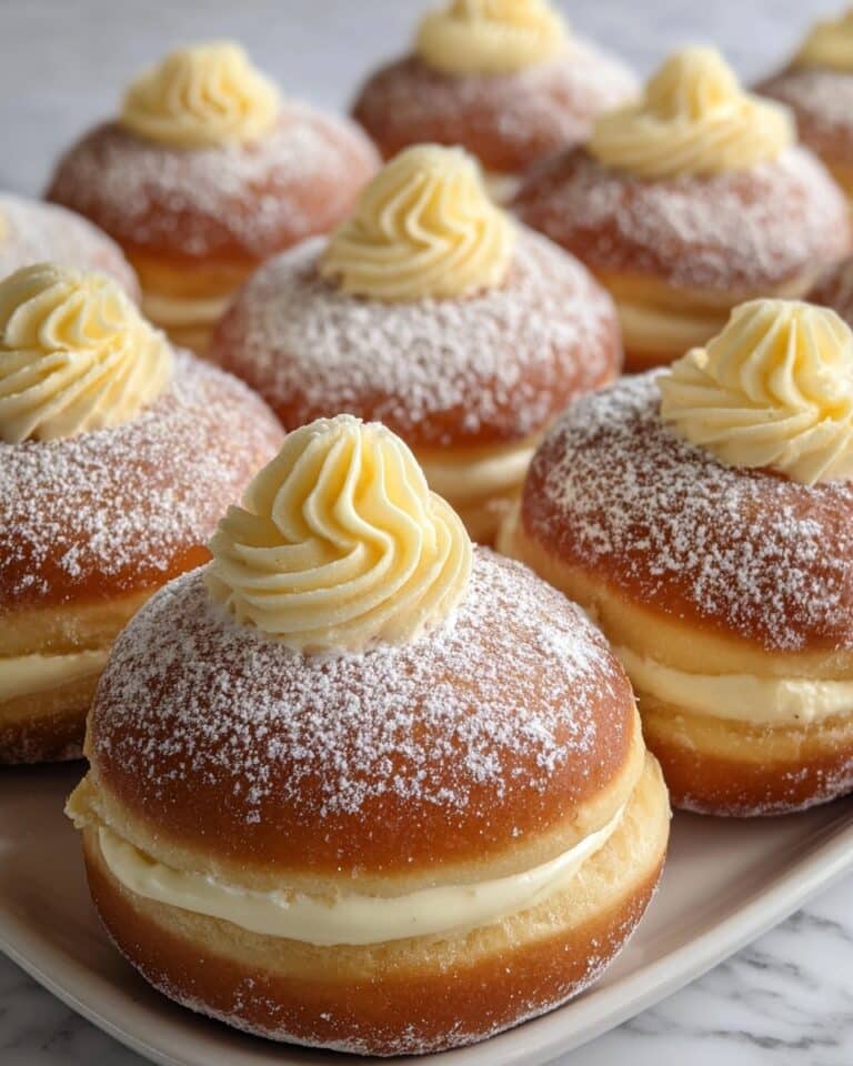 Vanilla Cream-Filled Doughnuts Recipe