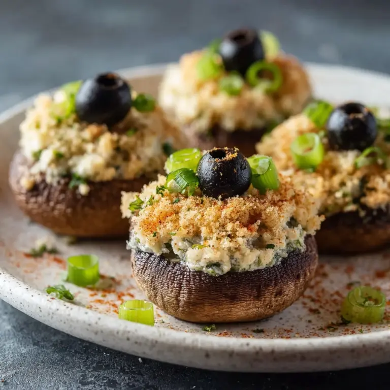 Spooky Stuffed Mushroom Eyeballs Recipe for Halloween Recipe