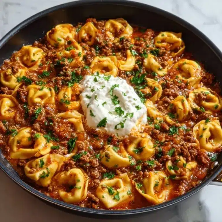 Cheesy Beef Enchilada Tortellini Recipe