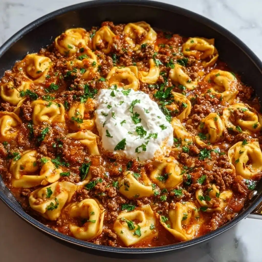 Cheesy Beef Enchilada Tortellini Recipe - Recipe Image