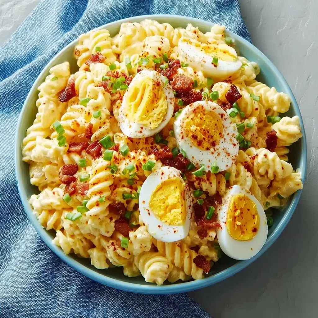 Deviled Egg Pasta Salad Recipe - Recipe Image