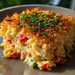 Spicy Southern Cheesy Chicken Spaghetti Casserole Delight Recipe