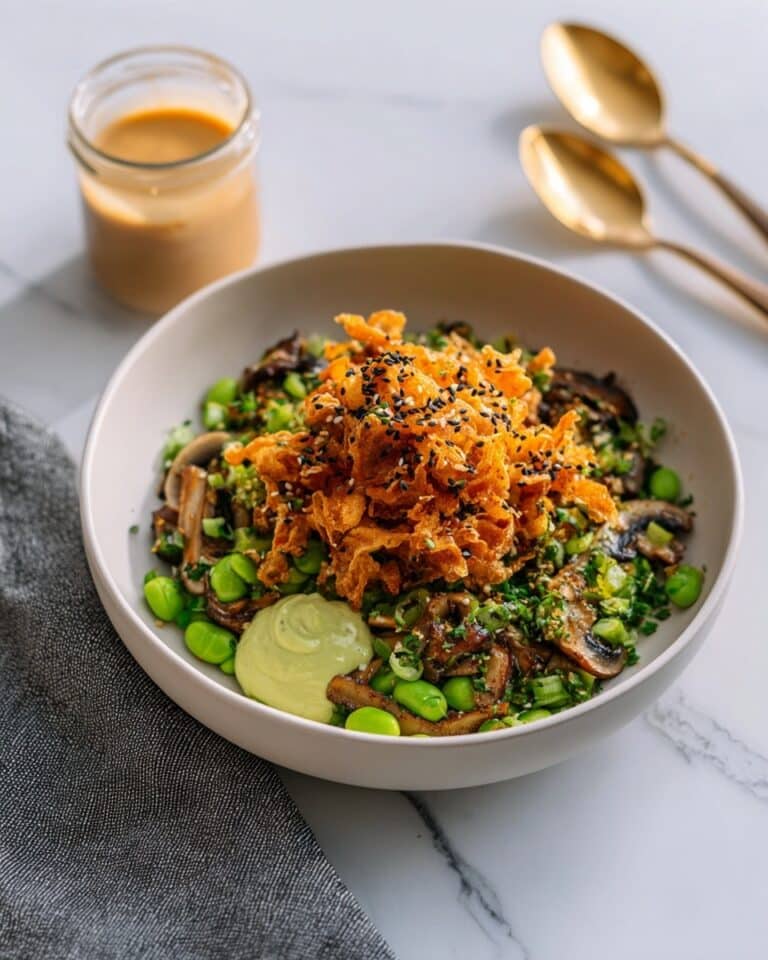 Crispy Rice Salad with Gochujang Mushrooms Recipe