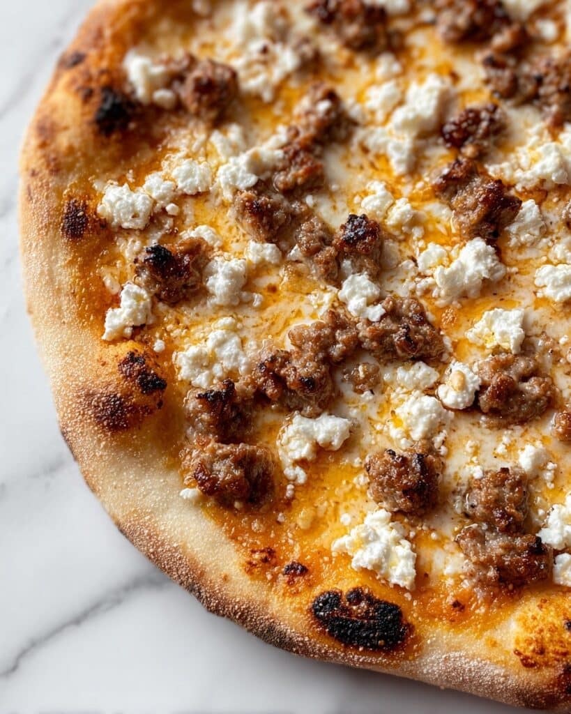 Hot Sausage Feta Honey Pizza Recipe