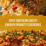 Spicy Southern Cheesy Chicken Spaghetti Casserole Delight Recipe