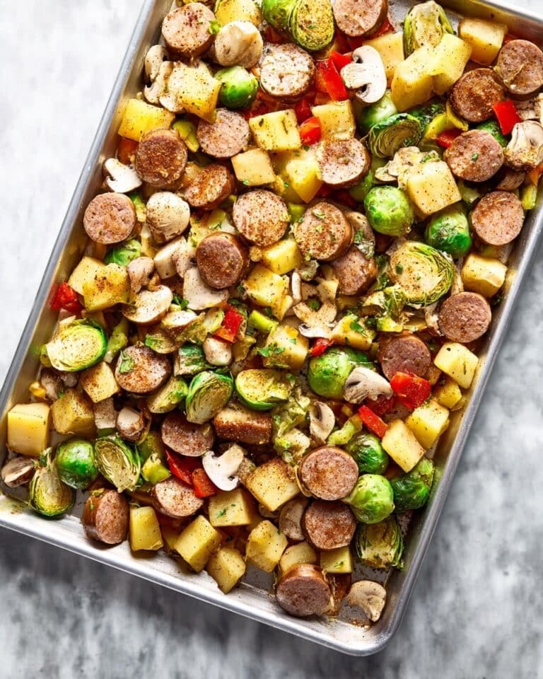 Quick and Easy Sheet Pan Sausage and Vegetables Recipe