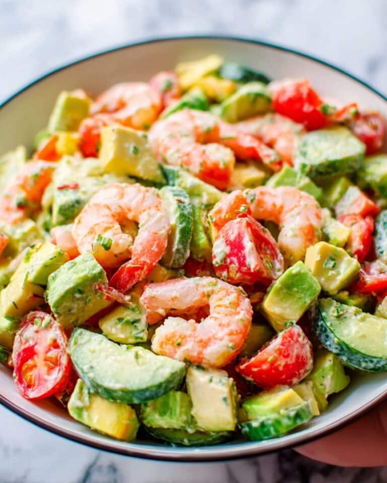Chopped Shrimp Salad with Bacon and Fresh Vegetables Recipe