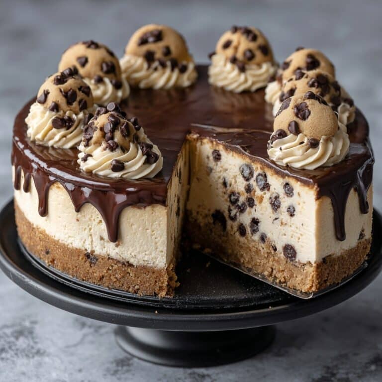 No Bake Cookie Dough Cheesecake Recipe
