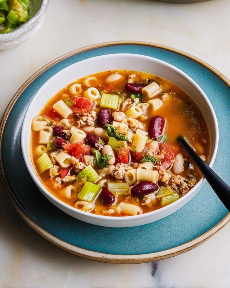 High Protein Minestrone Soup With Italian Sausage Recipe