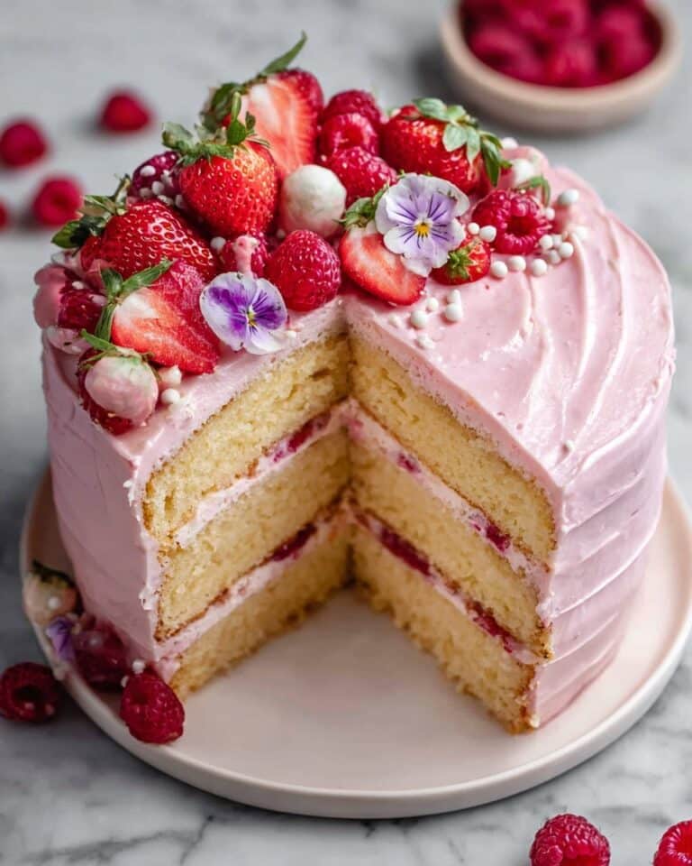 Vegan Vanilla Layer Cake with Raspberry Jam Recipe