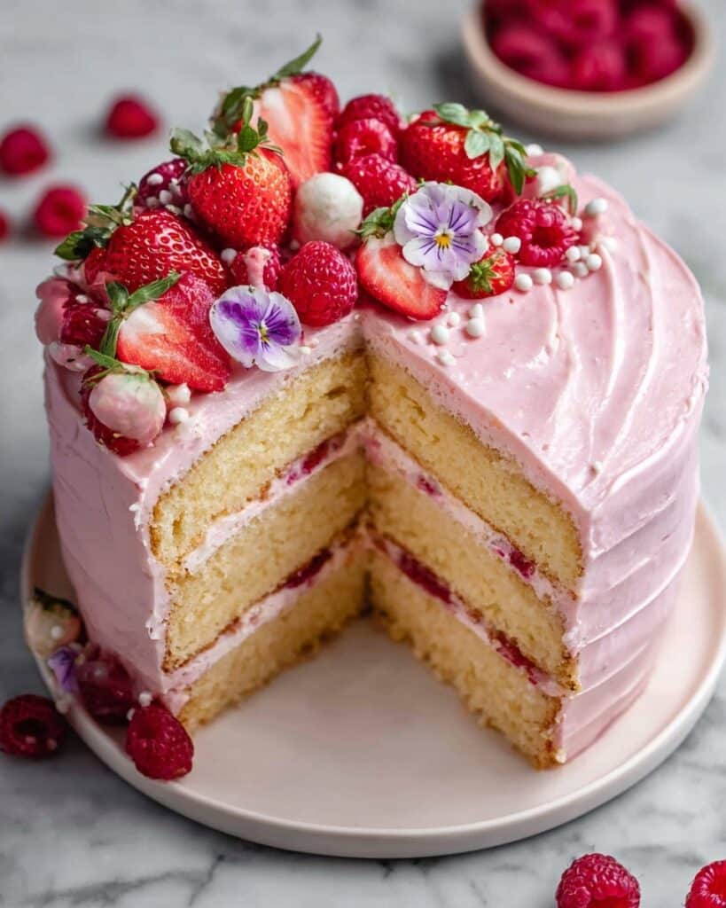 Vegan Vanilla Layer Cake with Raspberry Jam Recipe
