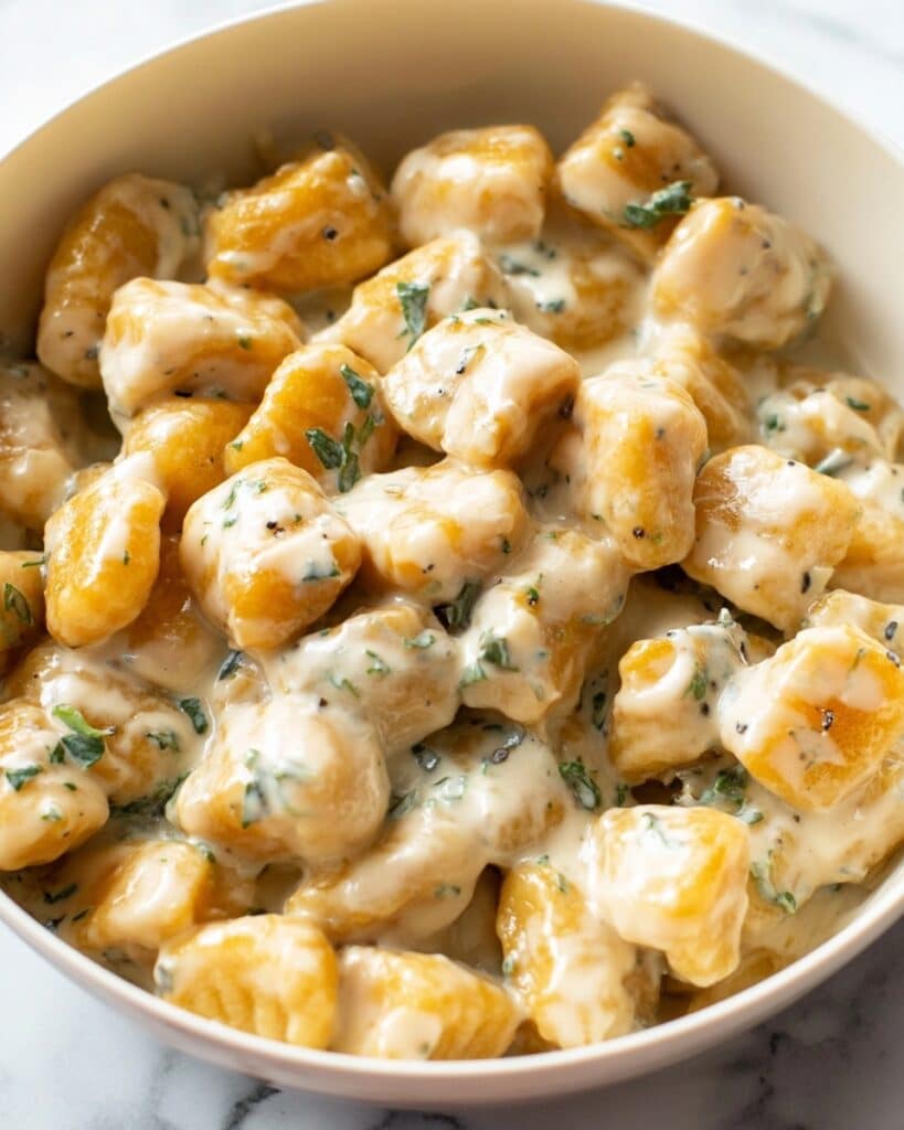 3 Ingredient Pumpkin Gnocchi with Brown Butter Garlic Sage Sauce Recipe
