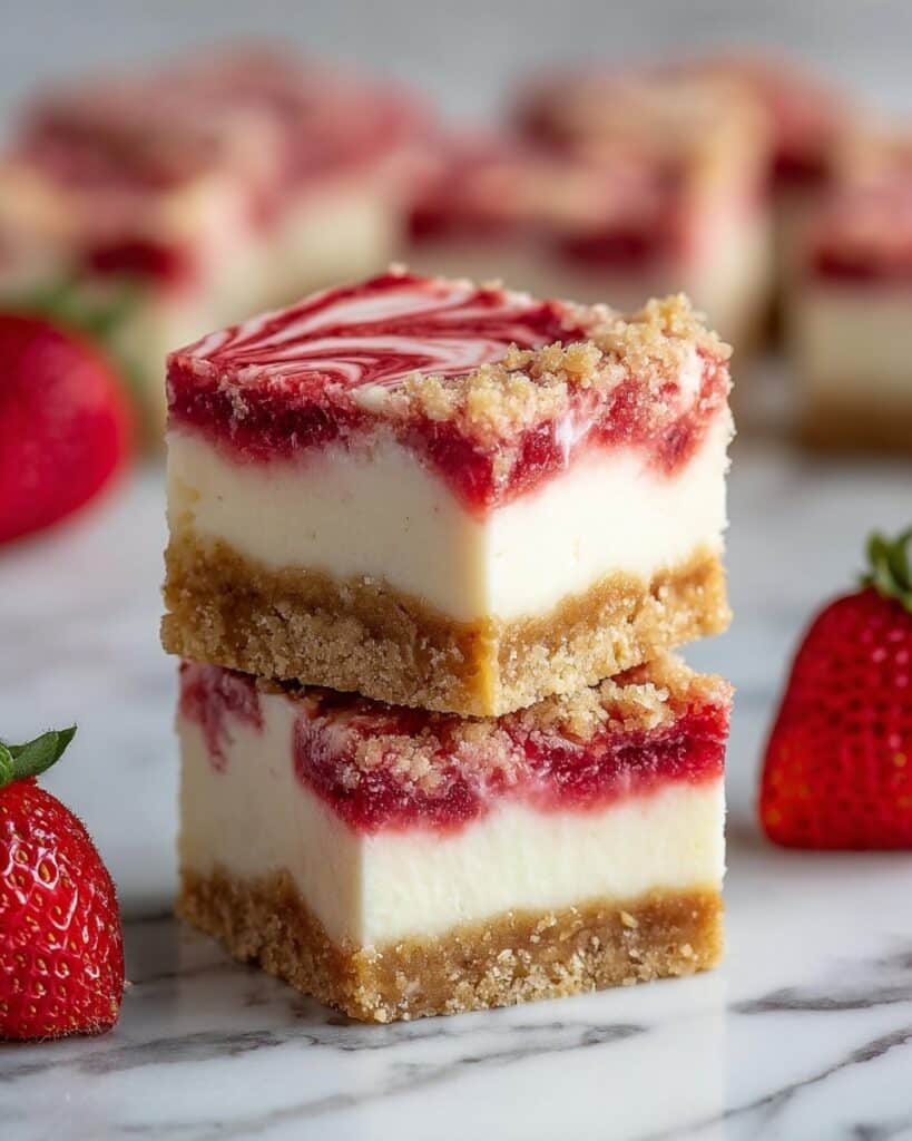 Strawberry Crunch Cheesecake Bars Recipe