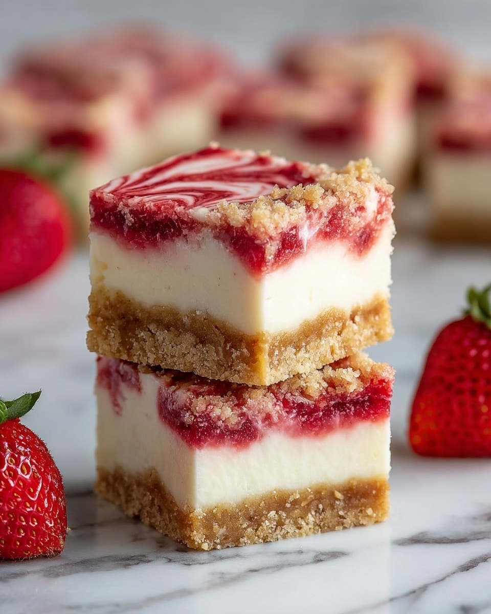 Strawberry Crunch Cheesecake Bars Recipe