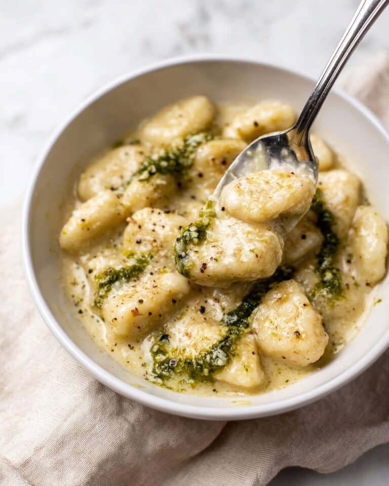 Homemade 20 Minute Creamy Pesto Gnocchi – Dairy Free Recipe