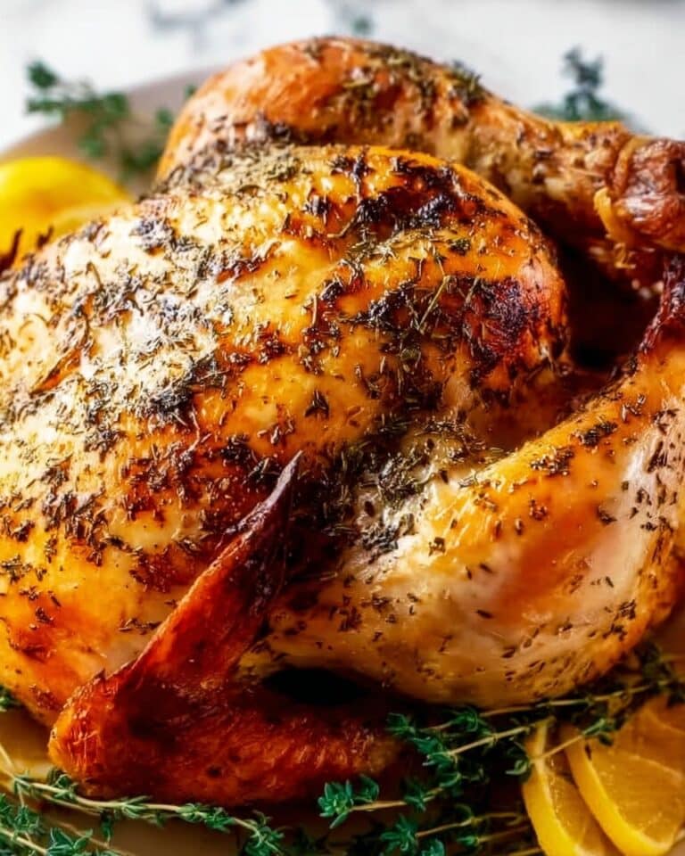 Garlic Herb Butter Roast Turkey Recipe