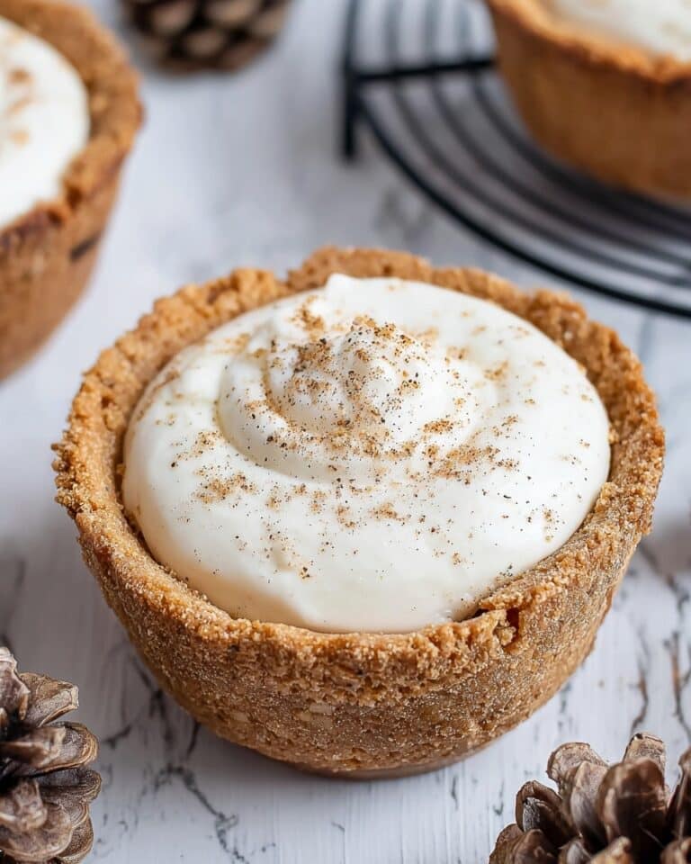 Eggnog Cheesecake Cookie Cups Recipe