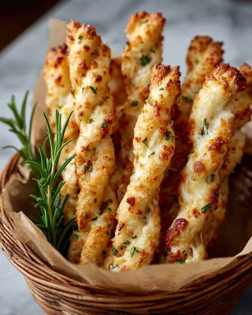 Crispy Rosemary Parmesan Cheese Straws Recipe