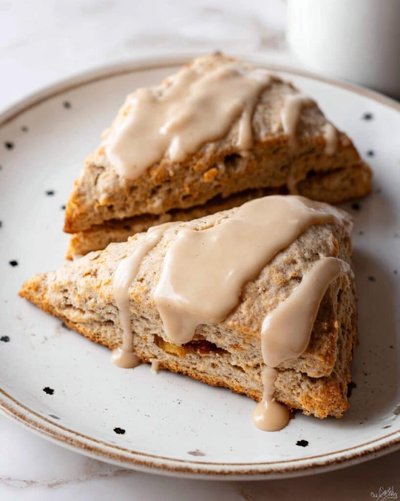 Spiced Pear Scones with Vanilla Glaze Recipe