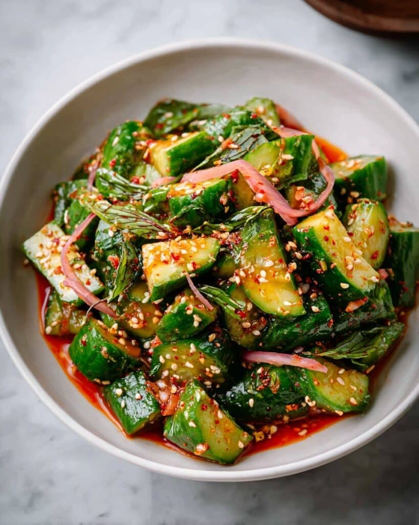 Spicy Korean Cucumber Salad Recipe