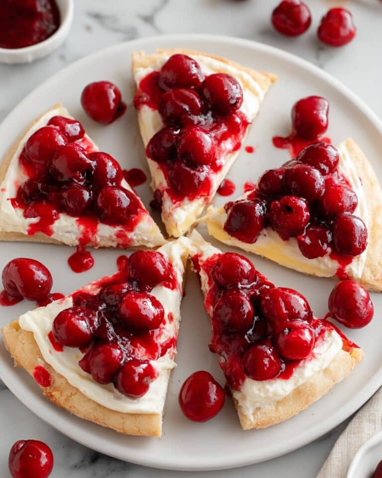 Easy Cherry Dessert Pizza Recipe