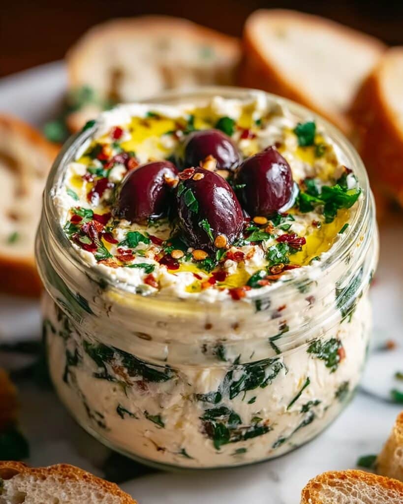 Cream Cheese & Feta Olive Spread Recipe