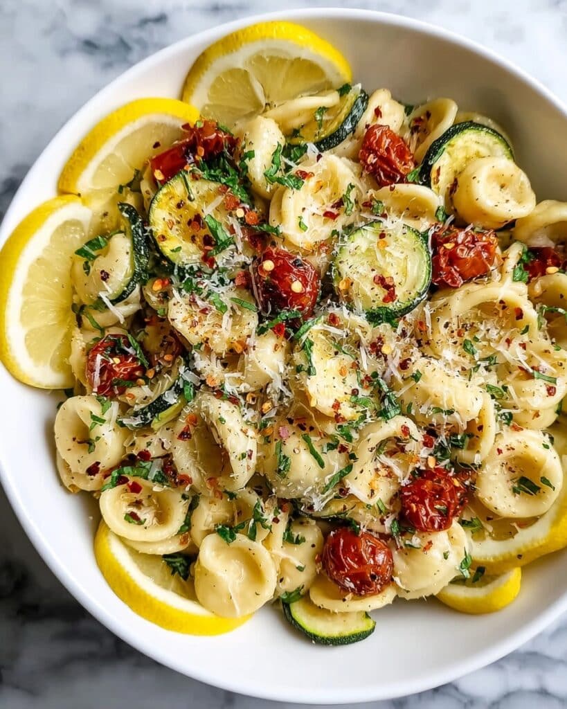 Lemon Butter Pasta with Veggies Recipe