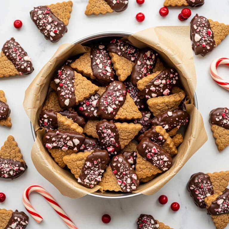 Chocolate Sugar Cookies with Peppermint Candy Cane Decorations Recipe