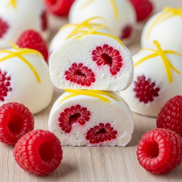 Lemon-Raspberry Frozen Yogurt Bites Recipe