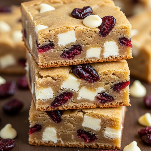 Cranberry White Chocolate Blondies Recipe