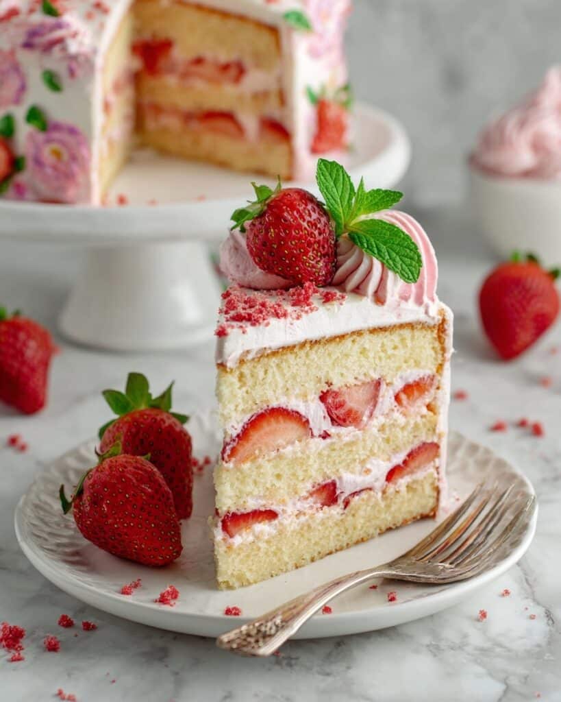 Strawberry Crunch Cake Recipe