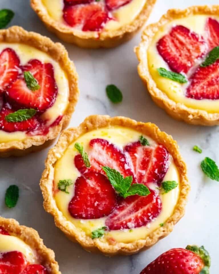 Strawberry Honey Custard Tarts with Lemon Curd Recipe