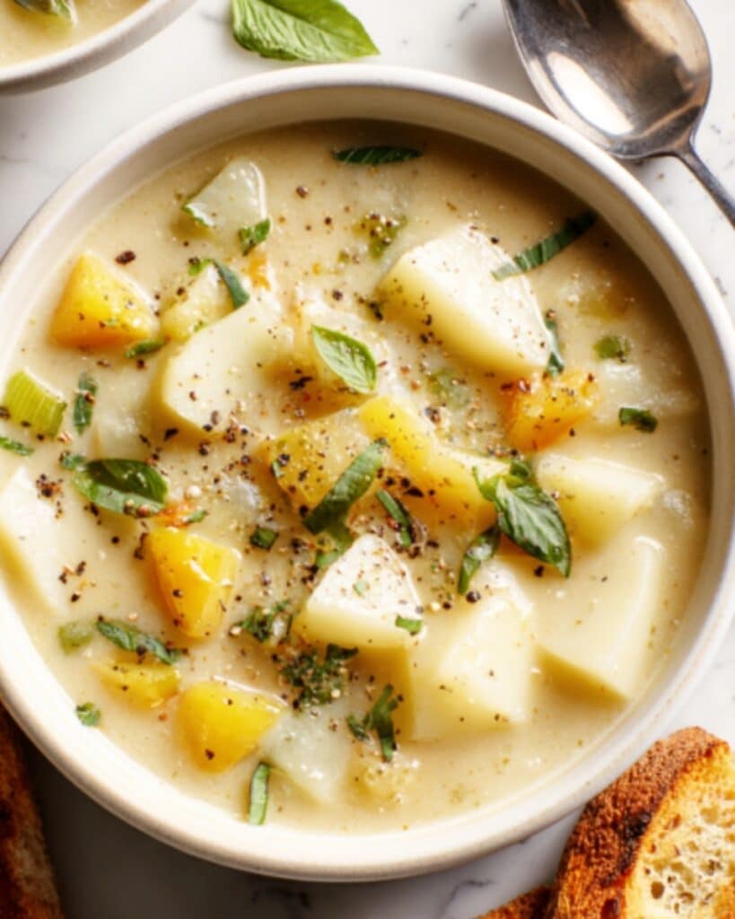 Lemony White Bean and Potato Soup Recipe